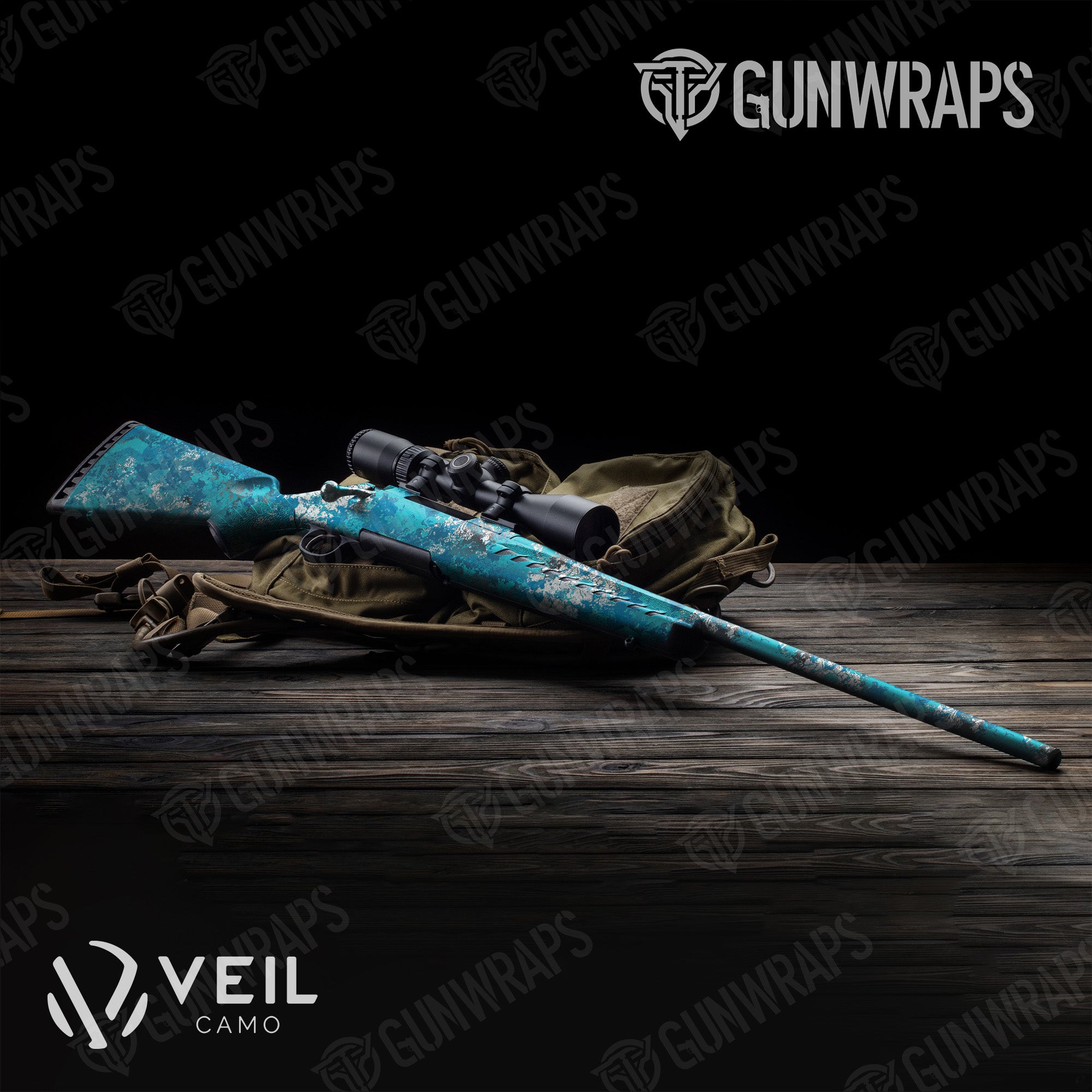 Rifle Veil Wideland Mariner Camo Gun Skin Vinyl Wrap