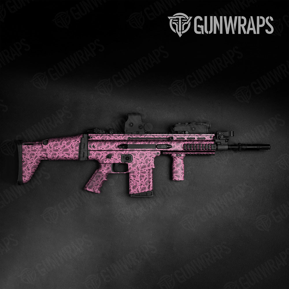 Bandana Pink Black Tactical Gun Skin Vinyl Wrap