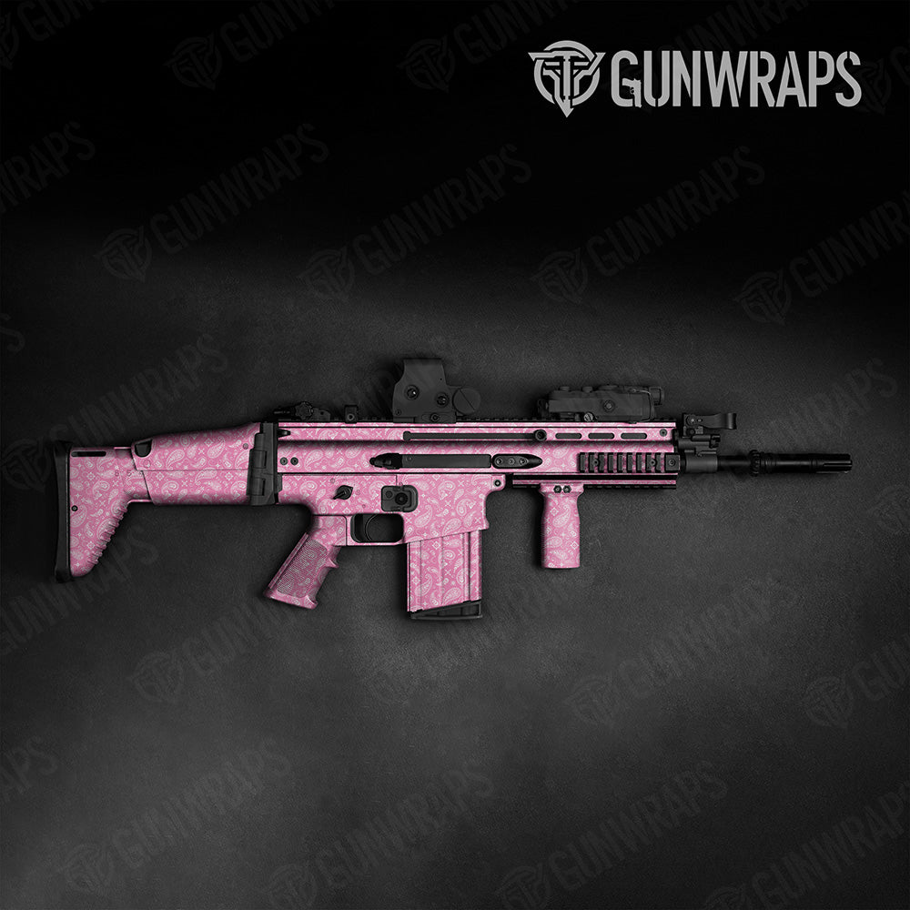 Bandana Pink White Tactical Gun Skin Vinyl Wrap