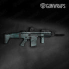 Damascus Tiffany Blue Tactical Gun Skin Vinyl Wrap