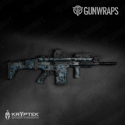 Blue Tactical Gun Skin Vinyl Wraps