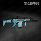 Rust 3D Tiffany Blue Tactical Gun Skin Vinyl Wrap