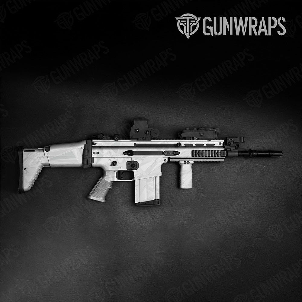 Sharp Elite White Camo Tactical Gun Skin Vinyl Wrap