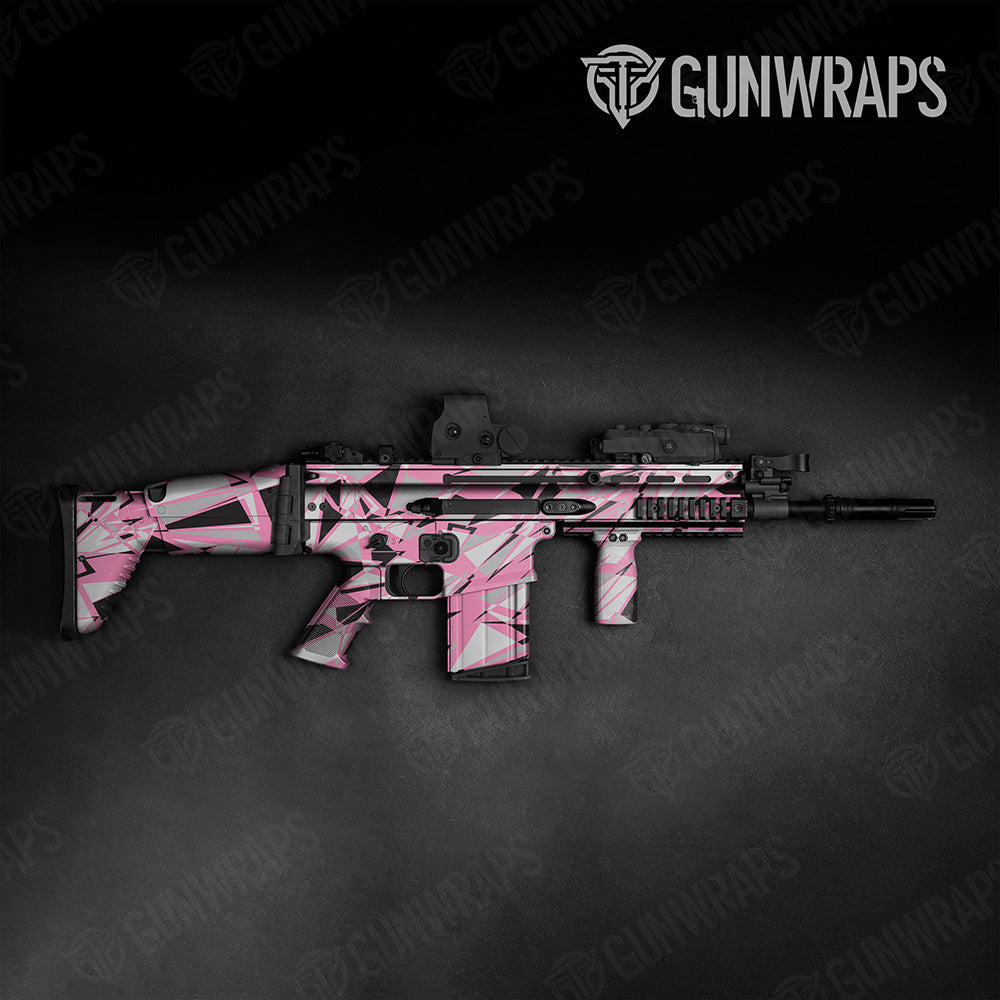 Sharp Pink Tiger Camo Tactical Gun Skin Vinyl Wrap