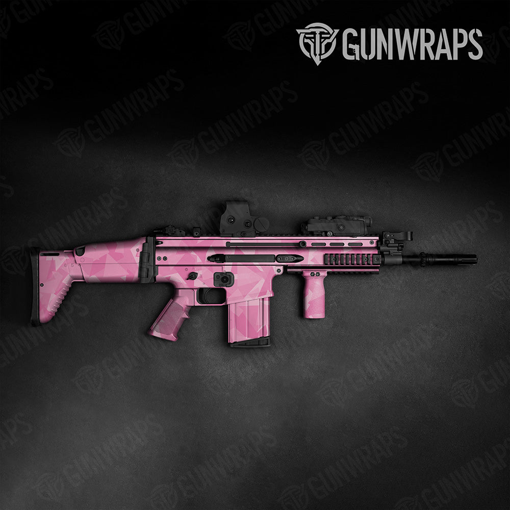 Shattered Elite Pink Camo Tactical Gun Skin Vinyl Wrap
