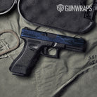 Shredded Blue Midnight Camo Pistol Slide Gun Skin Vinyl Wrap