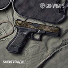 Pistol Slide Substrate Sepia Camo Gun Skin Vinyl Wrap Film