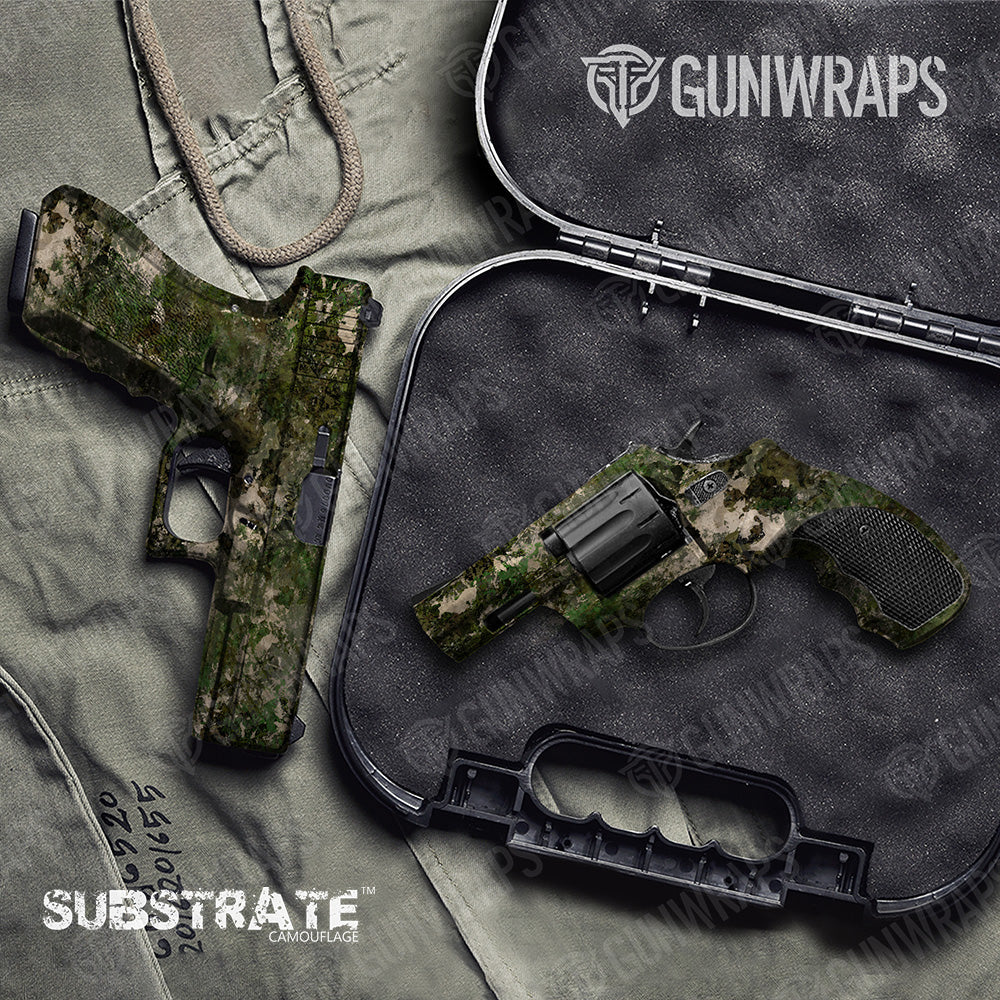 Pistol & Revolver Substrate Shift Camo Gun Skin Vinyl Wrap Film