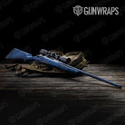 Shattered Elite Blue Camo Rifle Gun Skin Vinyl Wrap