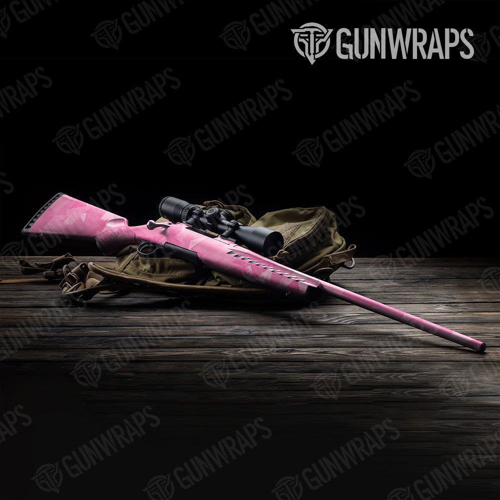 Shattered Elite Pink Camo Rifle Gun Skin Vinyl Wrap