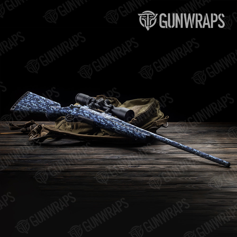 Classic Blue Urban Night Camo Rifle Gun Skin Vinyl Wrap