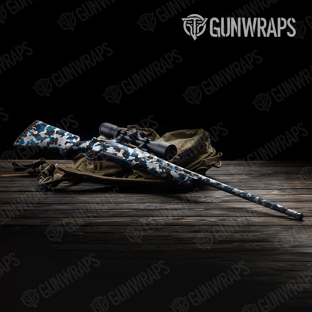 Cumulus Blue Tiger Camo Rifle Gun Skin Vinyl Wrap