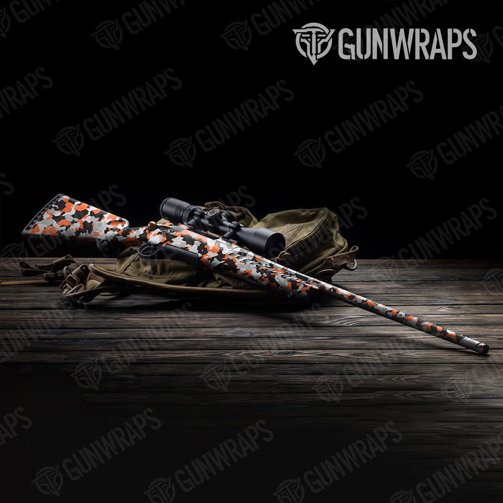 Cumulus Orange Tiger Camo Rifle Gun Skin Vinyl Wrap