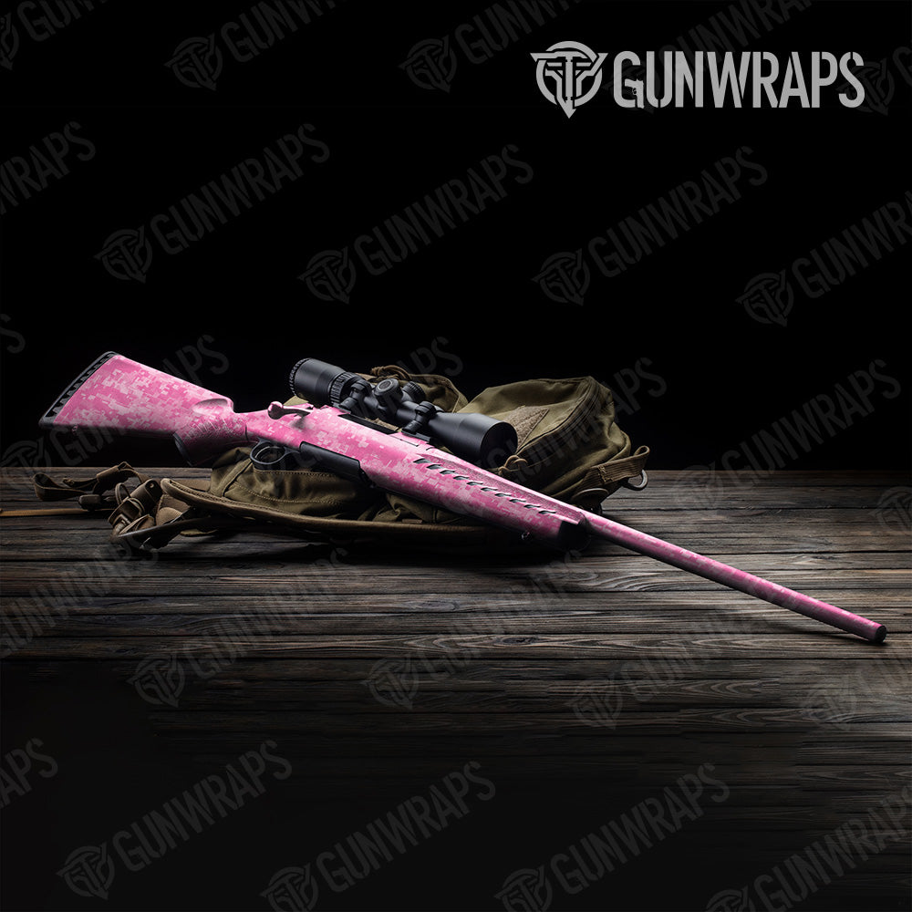 Digital Elite Pink Camo Rifle Gun Skin Vinyl Wrap