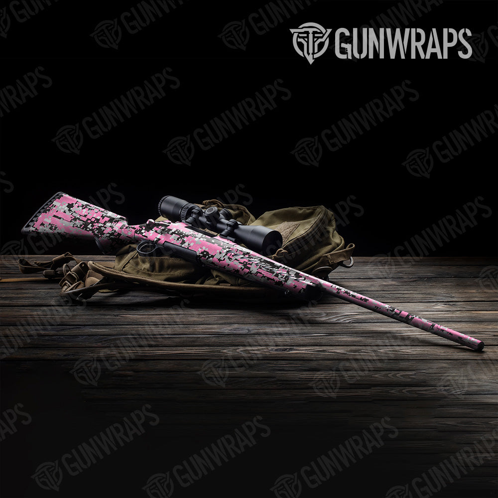 Digital Pink Tiger Camo Rifle Gun Skin Vinyl Wrap