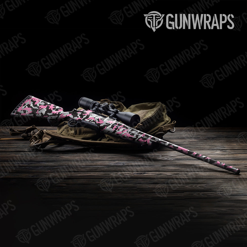 Erratic Pink Tiger Camo Rifle Gun Skin Vinyl Wrap