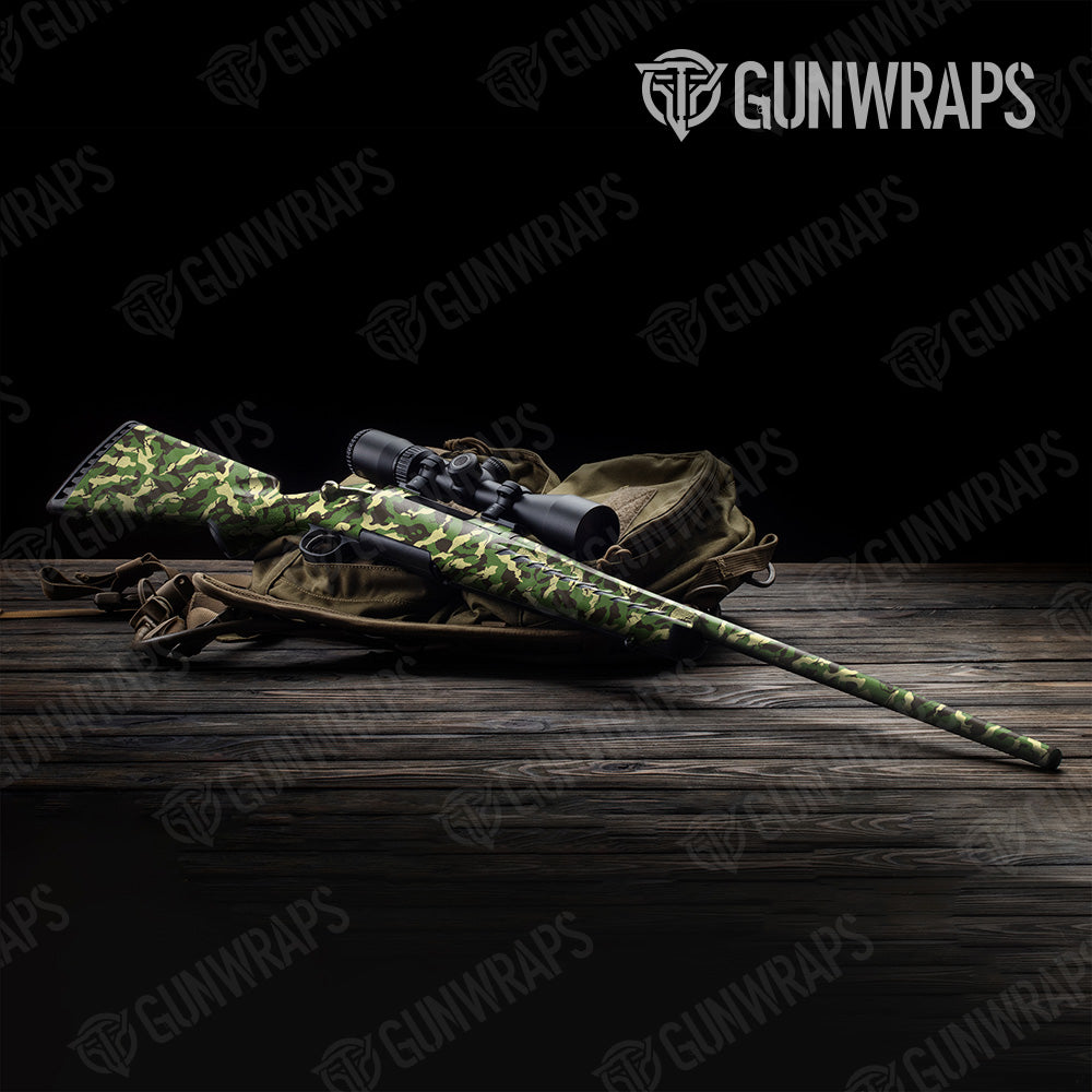 Ragged Jungle Camo Rifle Gun Skin Vinyl Wrap