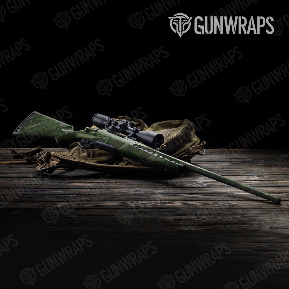 Sharp Army Dark Green Camo Rifle Gun Skin Vinyl Wrap