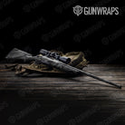 Sharp Elite Black Camo Rifle Gun Skin Vinyl Wrap