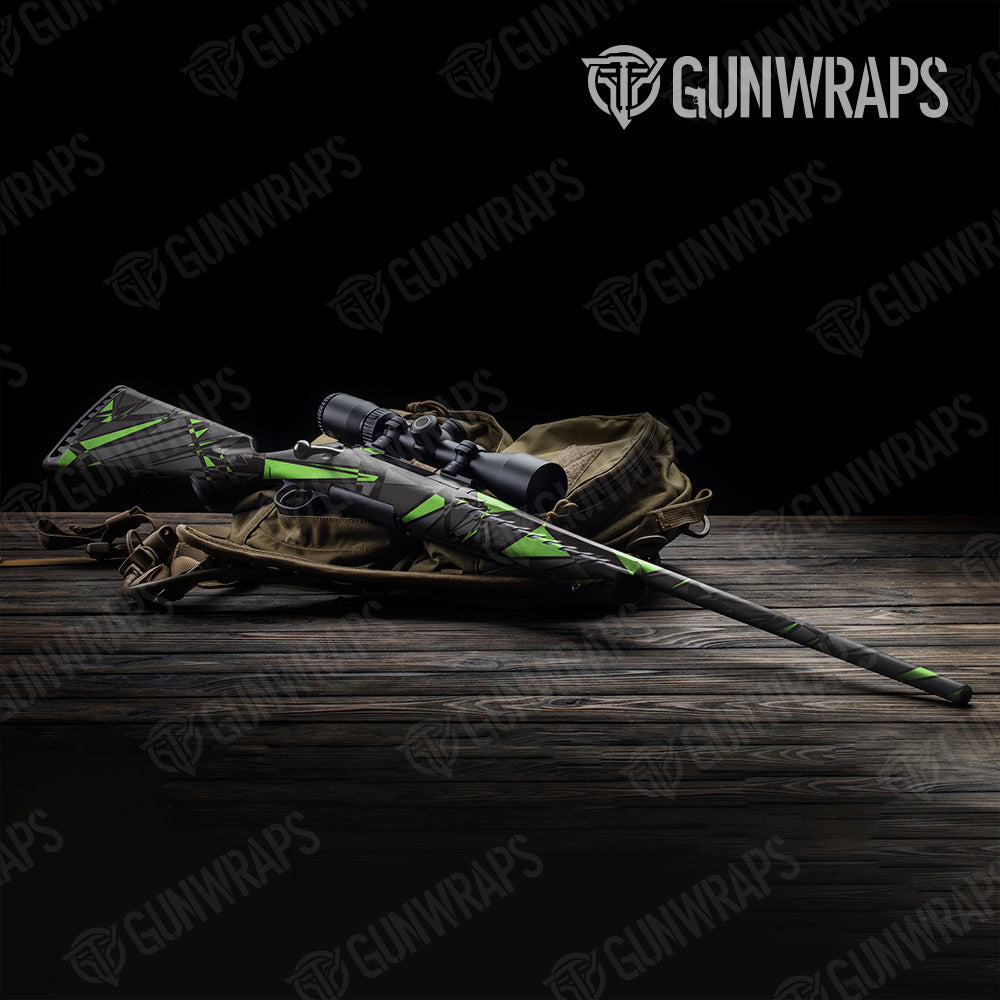 Sharp Metro Green Camo Rifle Gun Skin Vinyl Wrap