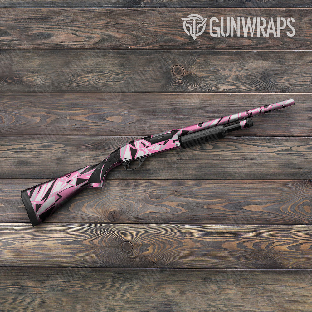 Sharp Pink Tiger Camo Shotgun Gun Skin Vinyl Wrap