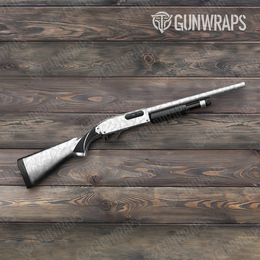 Ragged Elite White Camo Shotgun Gun Skin Vinyl Wrap