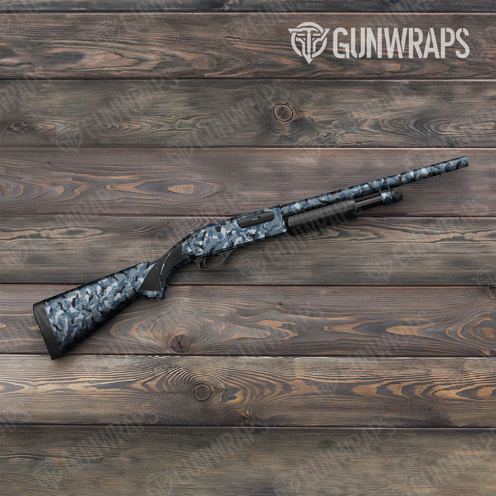 Ragged Navy Camo Shotgun Gun Skin Vinyl Wrap