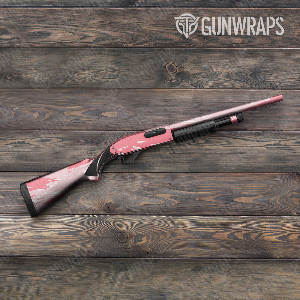 Shredded Pink Camo Shotgun Gun Skin Vinyl Wrap