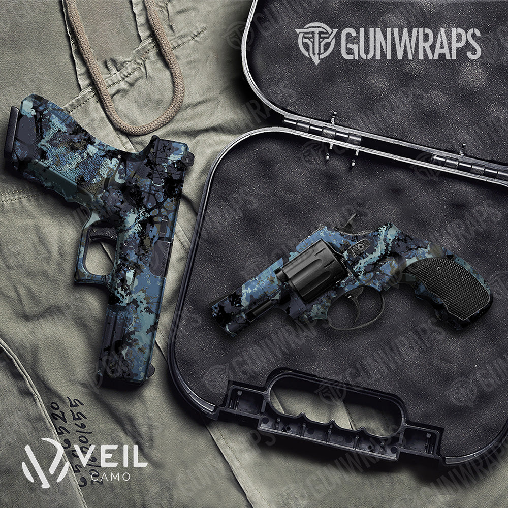 Pistol & Revolver Veil Stoke Poseidon Camo Gun Skin Vinyl Wrap
