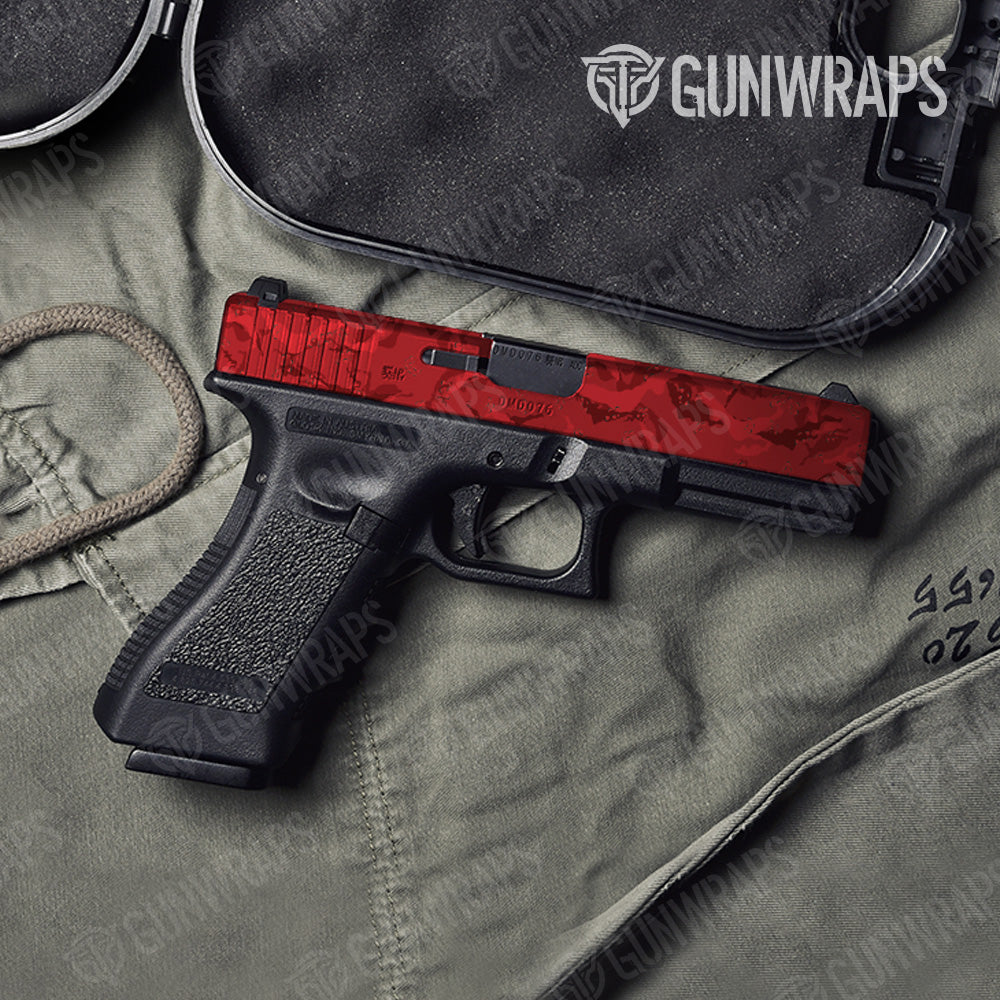 Battle Storm Elite Red Camo Pistol Slide Gun Skin Vinyl Wrap