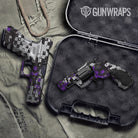 Broken Plaid Purple Camo Pistol & Revolver Gun Skin Vinyl Wrap