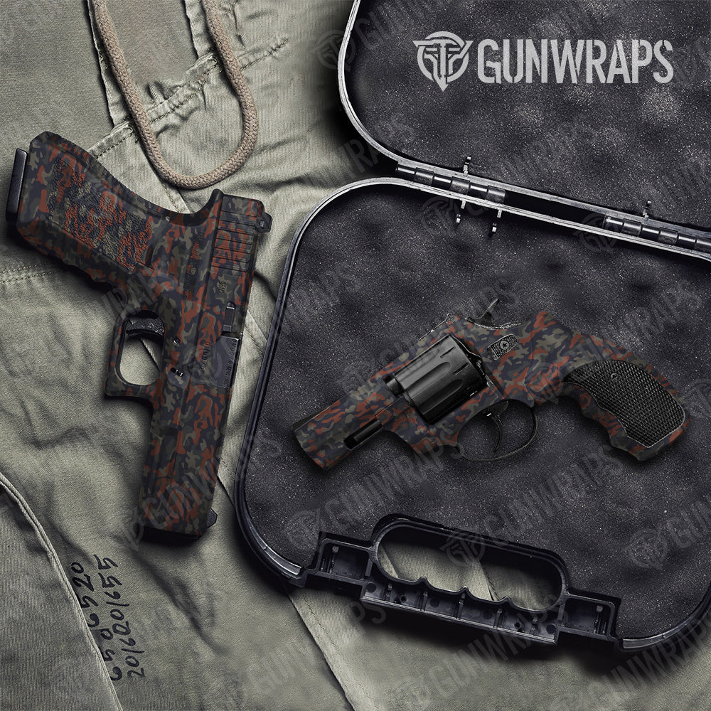 Classic Blue Copper Camo Pistol & Revolver Gun Skin Vinyl Wrap