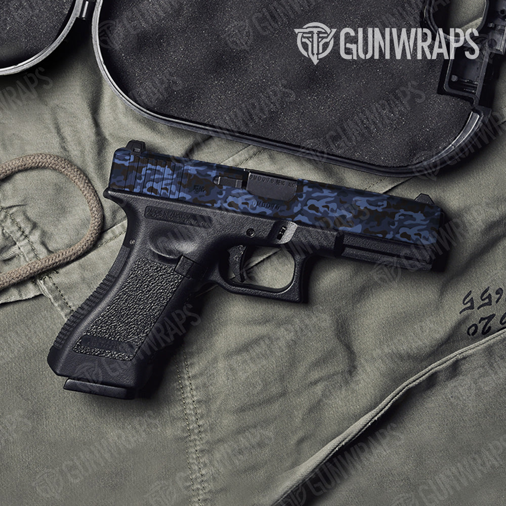 Classic Blue Midnight Camo Pistol Slide Gun Skin Vinyl Wrap