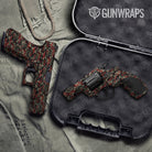 Classic Militant Red Camo Pistol & Revolver Gun Skin Vinyl Wrap