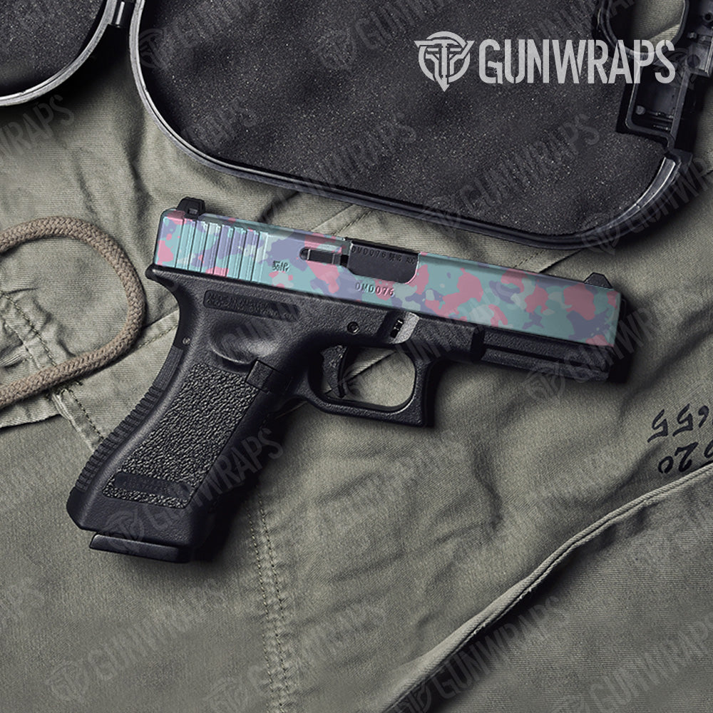 Cumulus Cotton Candy Camo Pistol Slide Gun Skin Vinyl Wrap