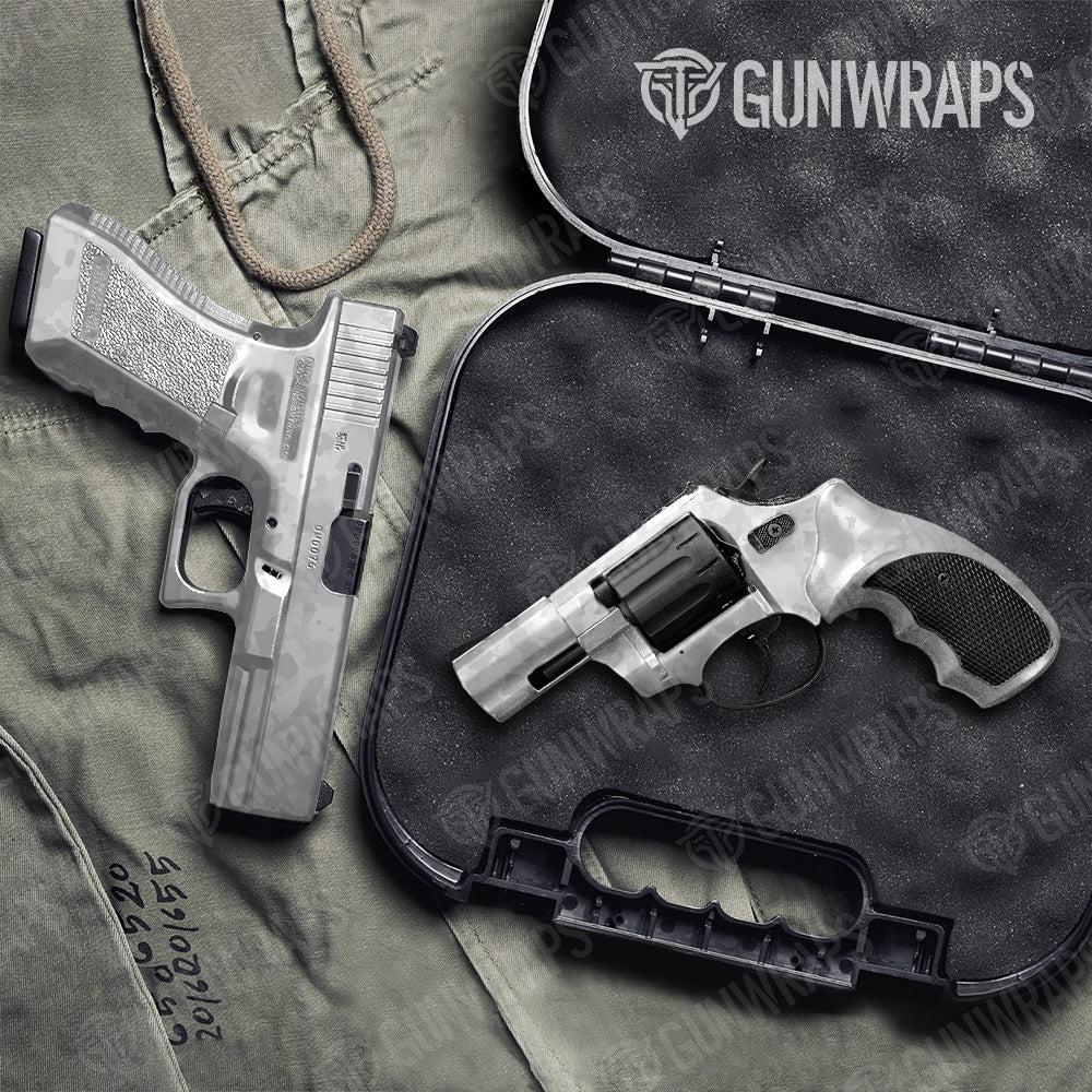 Cumulus Elite White Camo Pistol & Revolver Gun Skin Vinyl Wrap