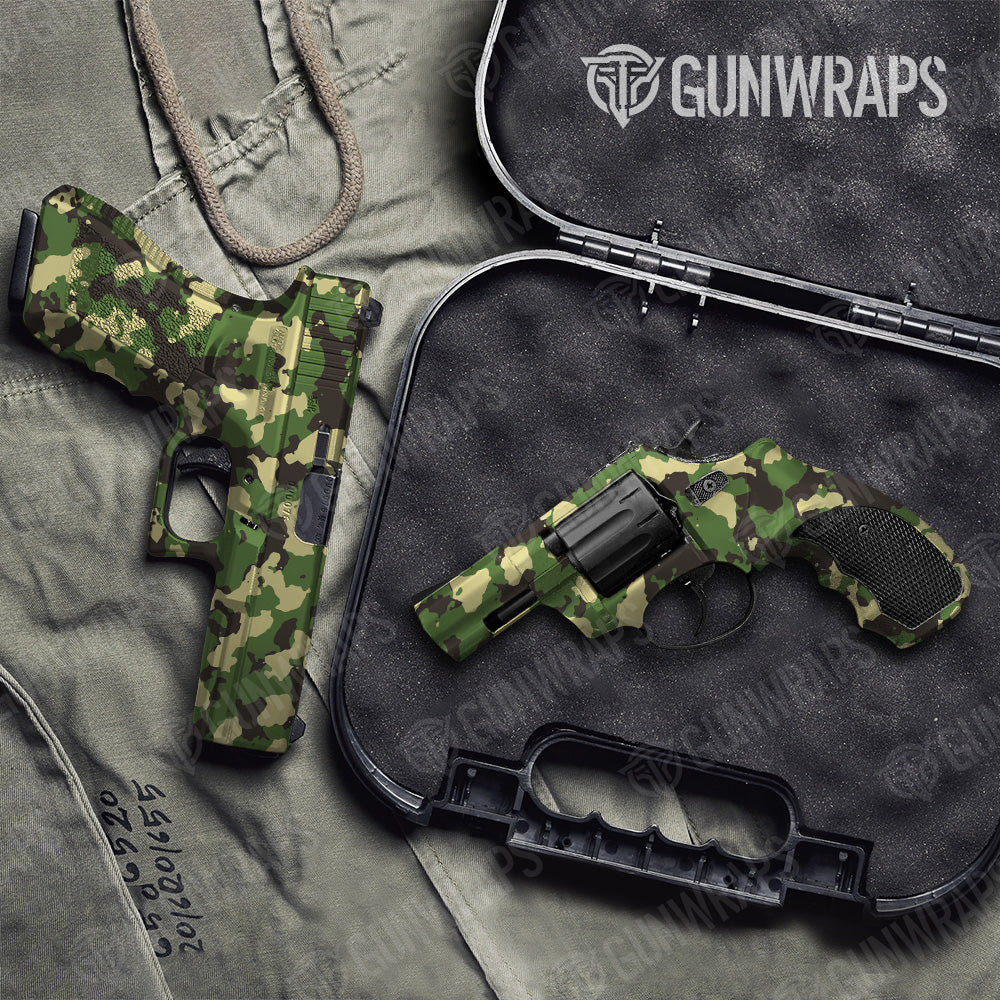 Cumulus Jungle Camo Pistol & Revolver Gun Skin Vinyl Wrap