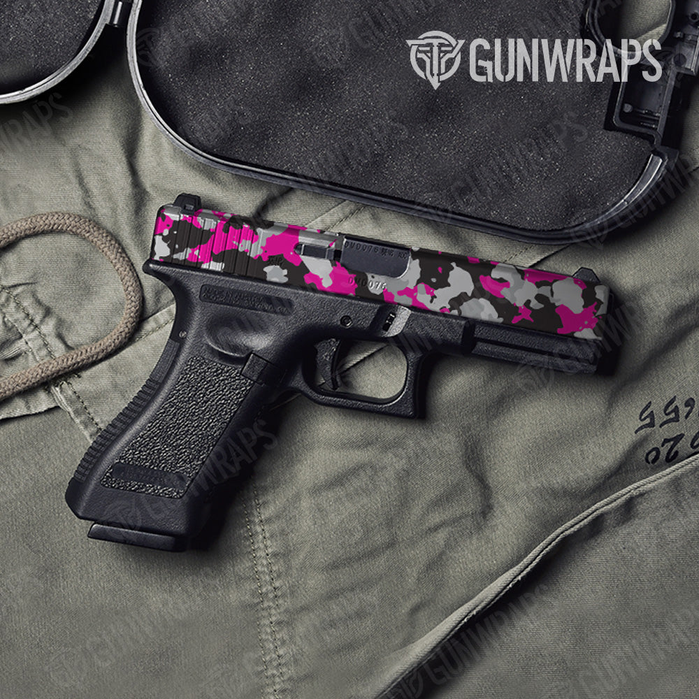 Cumulus Magenta Tiger Camo Pistol Slide Gun Skin Vinyl Wrap