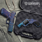 Damascus Fire & Ice Pistol & Revolver Gun Skin Vinyl Wrap