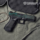 Damascus Tiffany Blue Pistol Slide Gun Skin Vinyl Wrap