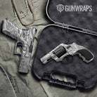 Damascus White Pistol & Revolver Gun Skin Vinyl Wrap