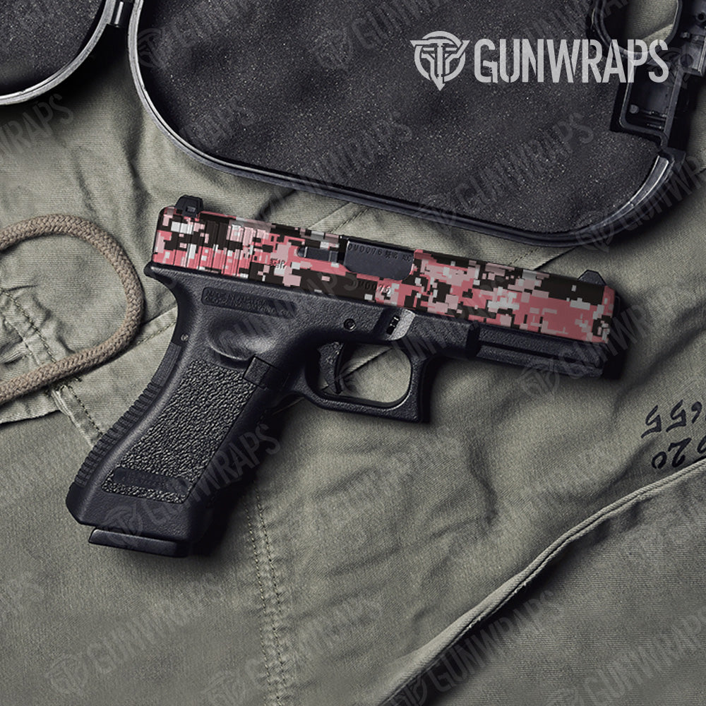 Digital Pink Camo Pistol Slide Gun Skin Vinyl Wrap