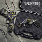 Digital Urban Yellow Camo Pistol & Revolver Gun Skin Vinyl Wrap