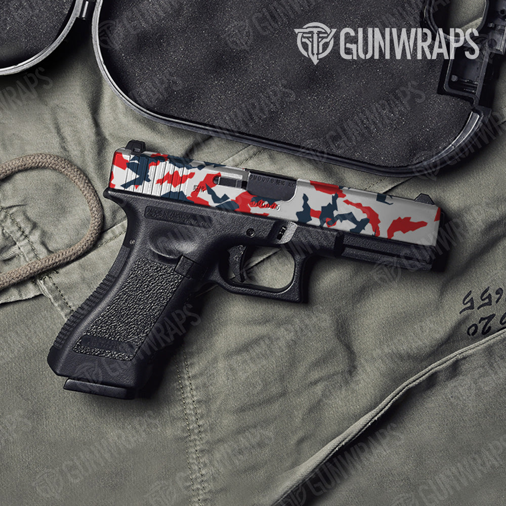 Erratic America Camo Pistol Slide Gun Skin Vinyl Wrap