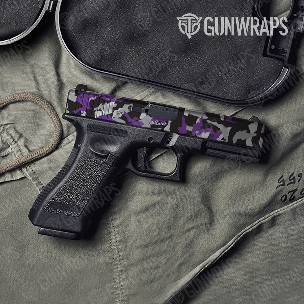 Erratic Purple Tiger Camo Pistol Slide Gun Skin Vinyl Wrap