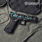 Erratic Tiffany Blue Tiger Camo Pistol Slide Gun Skin Vinyl Wrap