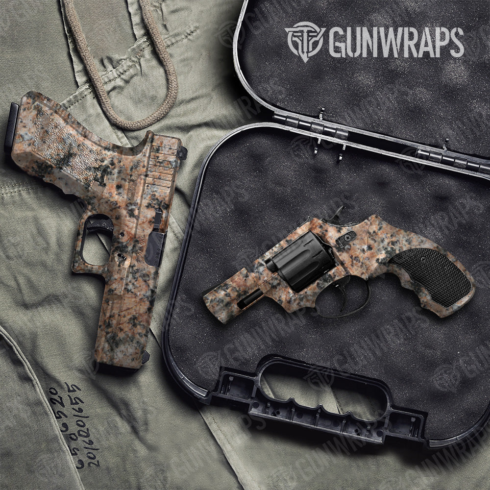 Stone Giallo Fiorito Granite Pistol & Revolver Gun Skin Vinyl Wrap