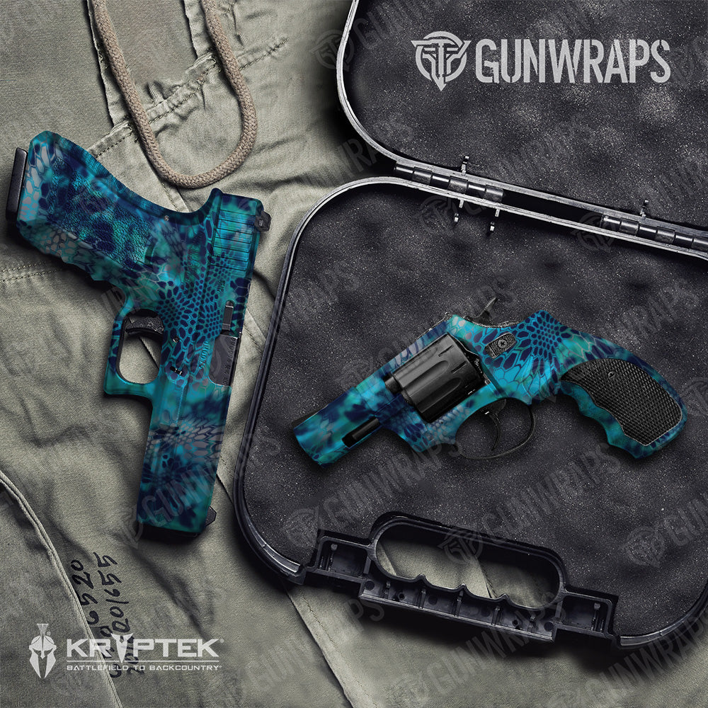 Pistol & Revolver Kryptek Pontus Camo Gun Skin Vinyl Wrap