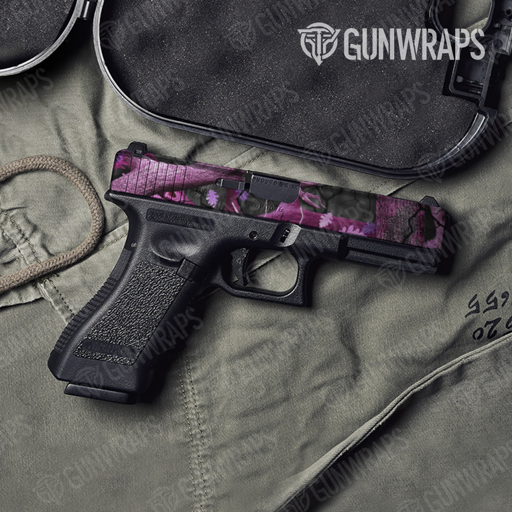 Nature Pink Lifeless Woods Camo Pistol Slide Gun Skin Vinyl Wrap