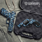 Ragged Baby Blue Camo Pistol & Revolver Gun Skin Vinyl Wrap
